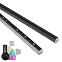 SKYFORCE-Top set incl. glass rubbers for glass 10.76/12.76mm height 500mm, aluminum RAL matt