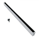 SKYFORCE-Top midt post inkl. glasgummi til glas 16.76/17.52/21.52mm højde 500mm, aluminium rå Overfl.
