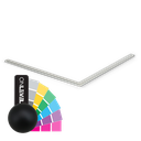 Glass edge protection, corner 90° glass 12-13.5mm, aluminum RAL (struct.) including glass mounting tape