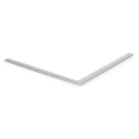 Glass edge protection, corner 90° glass 15-17.5mm, aluminum mill finish including glass mounting tape