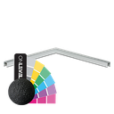 Corner 90° U-profile 26x23x2mm, aluminum RAL structure