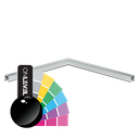 Corner 90° U-profile 42x34x3mm, aluminum RAL shiny