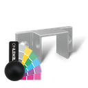 Wall support U-profile 26x23x2mm aluminum RAL mat