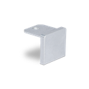 Endcap flat U-profile 26x23x2mm aluminum natural anodized