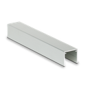 Handrail U-profile 30x28x2mm L=5000mm, aluminum mill finish