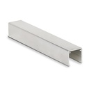 Handrail U-profile 42x34x3mm L=5000mm, aluminum mill finish