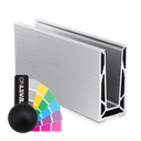 TL-6080 Glass profile  L=5000mm aluminum RAL (struct.)