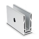 TL-6081 Glass profile  L=5000mm aluminum mill finish