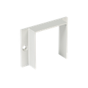 LAZORTRACK wall connector 56x60mm, alum. natural anodized