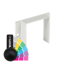 LAZORTRACK wall connector 56x60mm, aluminum RAL matt