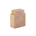 LAZORTRACK wall handrail 56x43mm Endcap, oak laquered (discontinued product until 30/06/2026 or while stocks last)