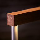 LAZORTRACK complete set 56x60mm glass mounting, glass 20-21.5mm L=5mtr oak laquered (discontinued product until 30/06/2026 or while stocks last)