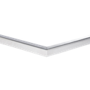 Corner connector 90° u-profile horiz. 26x20x2mm AISI 304 satined