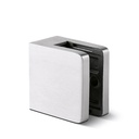 Glassclamp square 45x45mm connection flat, glass 8-10.76mm AISI 304 satined (discontinued product until 30/06/2026 or while stocks last)