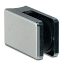 KRONOS square, connection Ø48.3mm glass 8-12.76mm covercaps stainless steel