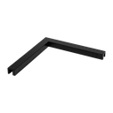 Reinforcement corner glass-glass 90°, brass Stealth Black