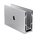 TL-6141 Glass profile L=200mm aluminum natural anodized