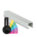 Handrail U-profile 42x34x3mm L=5000mm, aluminum RAL matt