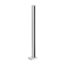 GUARDIAN OF THE UNIVERSE endpost top closed 58x58mm H=1100mm glass 10.76mm, aluminum mill finish