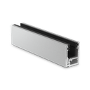 KAZIWALL-top 2-dele profil, glas 16.76mm L=200mm, aluminium natur anodiseret
