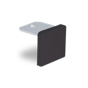 Endekap flat U-profil 26x23x2mm, aluminium svart eloksert