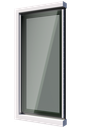 SKYFORCE-Side Sound Shield sæt inkl. glasgummi til glas xxxxmm højde xxxxmm, aluminum RAL strukturerert