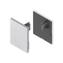 INFINITYSLIDE 69kg endcap 1xL/1xR width 70mm, aluminum stainless steel look