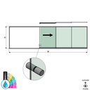 SunView model 2 right opening 5-lanes half height L=xxxxmm (max. 7500mm) H=xxxxmm (max. 1700mm), aluminum ARMOR RAL (incl. stainless steel doorhandle and drivers excl. locks and glass)