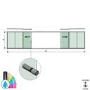 SunView model 2 left/right opening 5-lanes full height L=xxxxmm (max. 15000mm) H=xxxxmm (max. 2600mm), aluminum ARMOR RAL (incl. stainless steel doorhandle and drivers excl. locks and glass)