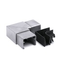 LAZORTRACK inside corner 90° 40x30x1mm, AISI 304 satined (discontinued product until 30/06/2026 or while stocks last)
