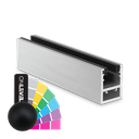KAZIWALL top profile glass 10/10.76/12/12.76mm L=2500mm, aluminum RAL structure