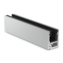 KAZIWALL top profil 2-dele glas 10/10.76/12/12.76mm L=5000mm, aluminium rå overfl.
