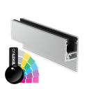 KAZIWALL side profile 2-piece glass 10/10.76/12/12.76mm L=5000mm, aluminum RAL shiny