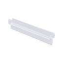 Shower door seal with short sealing lip for glass 10mm L=2200mm, plastic transparent