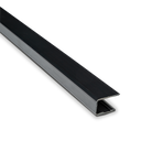 AIRFORCE plast profil baksida glastjocklek 10/10/4 (21.52mm) L=5000mm, plast svart