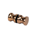 Shower door knob Ø35x35mm, 2-sided glass 6-12mm, brass rose gold brushed