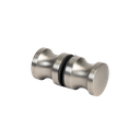 Shower door knob Ø35x35mm, 2-sided glass 6-12mm, brass stainless steel brushed