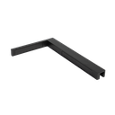 Reinforcement corner glass-wall 90° right, brass gun metal brushed