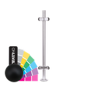 EMPIRE STATE POST top Ø42.4x2mm H=990mm cornerpost 90° inside KRONOS, AISI 304 RAL matt