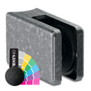 KRONOS square, connection Ø42.4mm glass 8-12.76mm indoor use covercaps, steel RAL structure