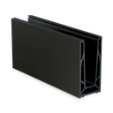 TL-6080 Glass profile  L=5000mm aluminum black anodized