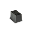 AIRFORCE fiksering blok glas tykkelse 10/10/4 (21.52mm), plast sort