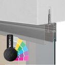 INFINITYSLIDE 69kg fixed glass Set (ceiling) glass/wood 1-panel L=3mtr, aluminum RAL structure