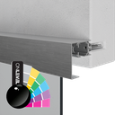 INFINITYSLIDE 69kg Wall distance profile Set glass/wood L=2mtr, aluminum RAL shiny