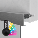 INFINITYSLIDE 69kg Wall distance profile Set glass/wood L=2mtr, aluminum RAL matt