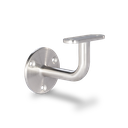 Handrail bracket flat connection with 3 mounting holes, AISI 316 satined