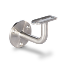 Handrail bracket for handrail Ø42.4mm with 3 mounting holes, AISI 304 satined