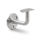 Handrail bracket for handrail Ø42.4mm with 3 mounting holes, AISI 316 satined
