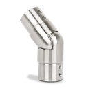 Corner connector adjustable down for glass handrail Ø42.4x1.5mm, AISI 304 satined