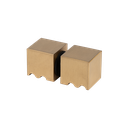 Shower door knob 30x30x30mm, 2-sided glass 6-12mm, brass gold brushed